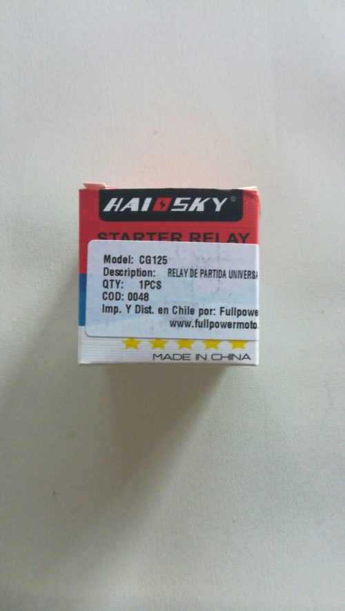 Relay de partida universal con conector. Haissky COD:0048 - Imagen 4