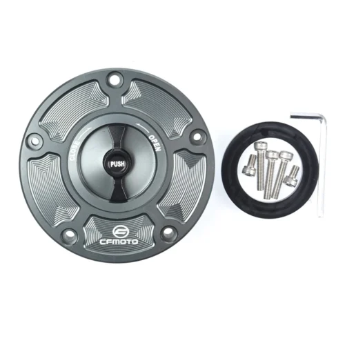 Tapa de tanque de combustible de aluminio sin llave CFMOTO 800MT, 650NK, 400GT, 400NK, 450NK, 250NK, 450SR, 250SR - Imagen 14