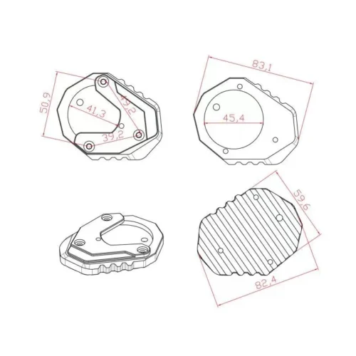 Extensión de pie lateral para motocicleta, tapas de válvula de neumático, placa de soporte, para Husqvarna Svartpilen 401, 250, VITPILEN 401, 2018-2022 - Imagen 3