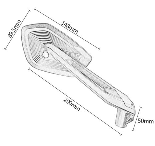 Espejo retrovisor Alta Calidad, de aluminio MOTO 800MT 650MT 400MT 800 650 400 MT - Imagen 10