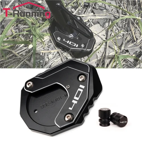 Extensión de pie lateral para motocicleta, tapas de válvula de neumático, placa de soporte, para Husqvarna Svartpilen 401, 250, VITPILEN 401, 2018-2022
