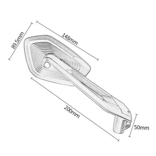 Espejo retrovisor Alta Calidad, de aluminio MOTO 800MT 650MT 400MT 800 650 400 MT - Imagen 3