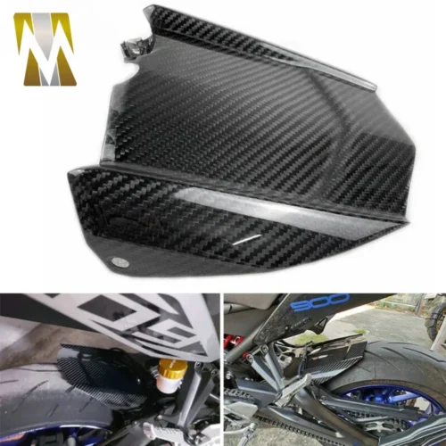 Guardabarros trasero protector contra salpicaduras de fibra de carbono Real para YAMAHA MT09 FZ09 2014-2020 XSR 900 XSR900 2017-2021