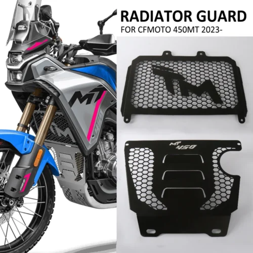 Nuevo para CFMOTO 450MT MT450 450 MT 450 2023-UP motor de motocicleta tanque de agua radiador parrilla enfriador de aceite cubierta protectora