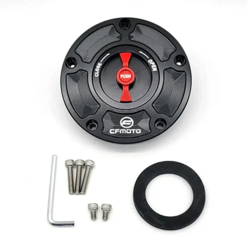 Tapa de tanque de combustible de aluminio sin llave CFMOTO 800MT, 650NK, 400GT, 400NK, 450NK, 250NK, 450SR, 250SR - Imagen 24